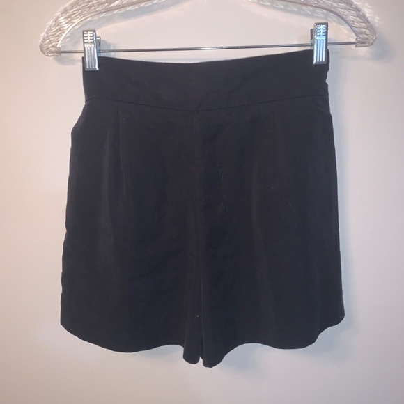 Zara Black High Rise Tie Front Shorts M - Picture 2 of 7